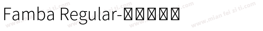 Famba Regular字体转换